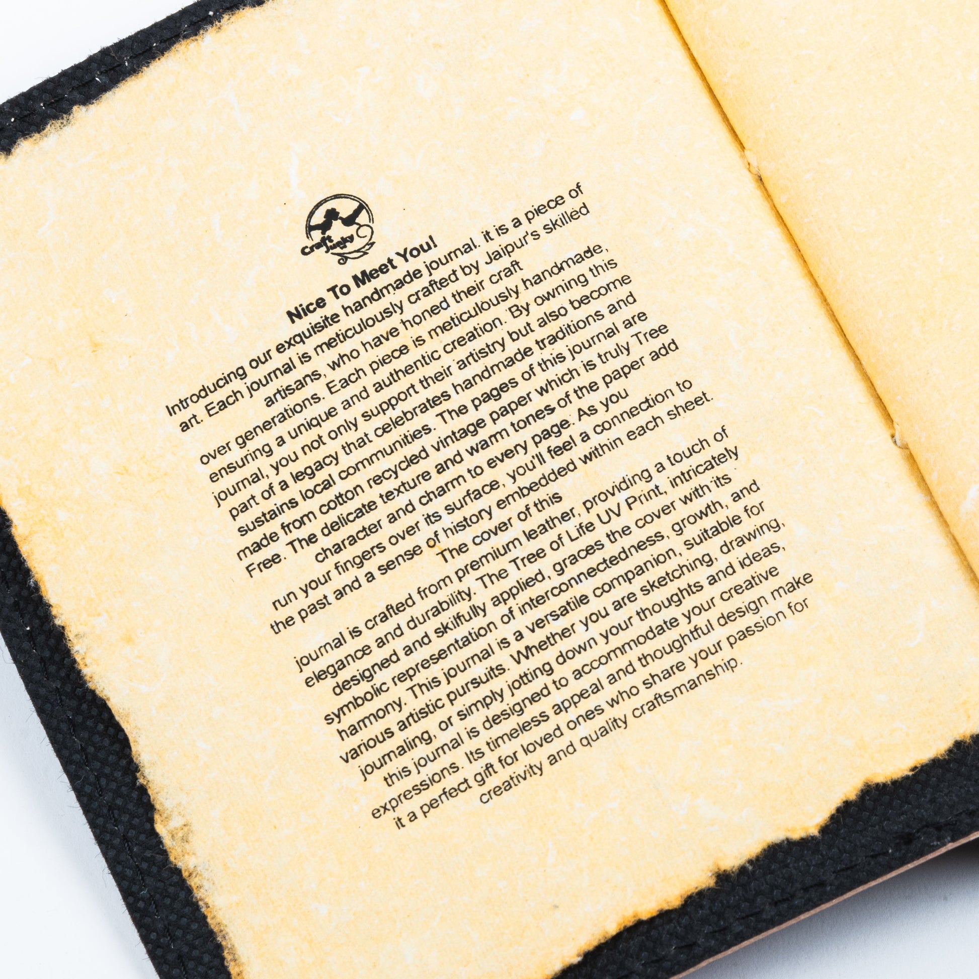 Vintage Leather Bound Diary with Mother of Earth Print-2