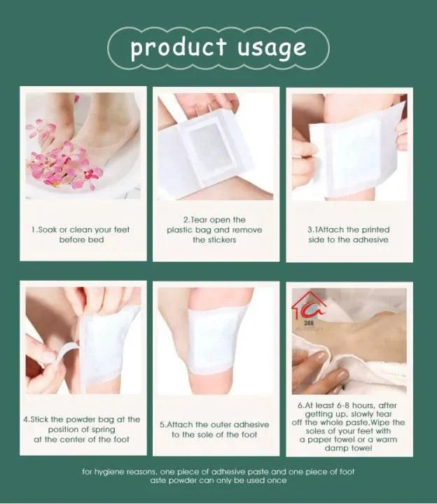 100% Merbal & Gentle Ingredient Detox Foot Pads Pack Of 10