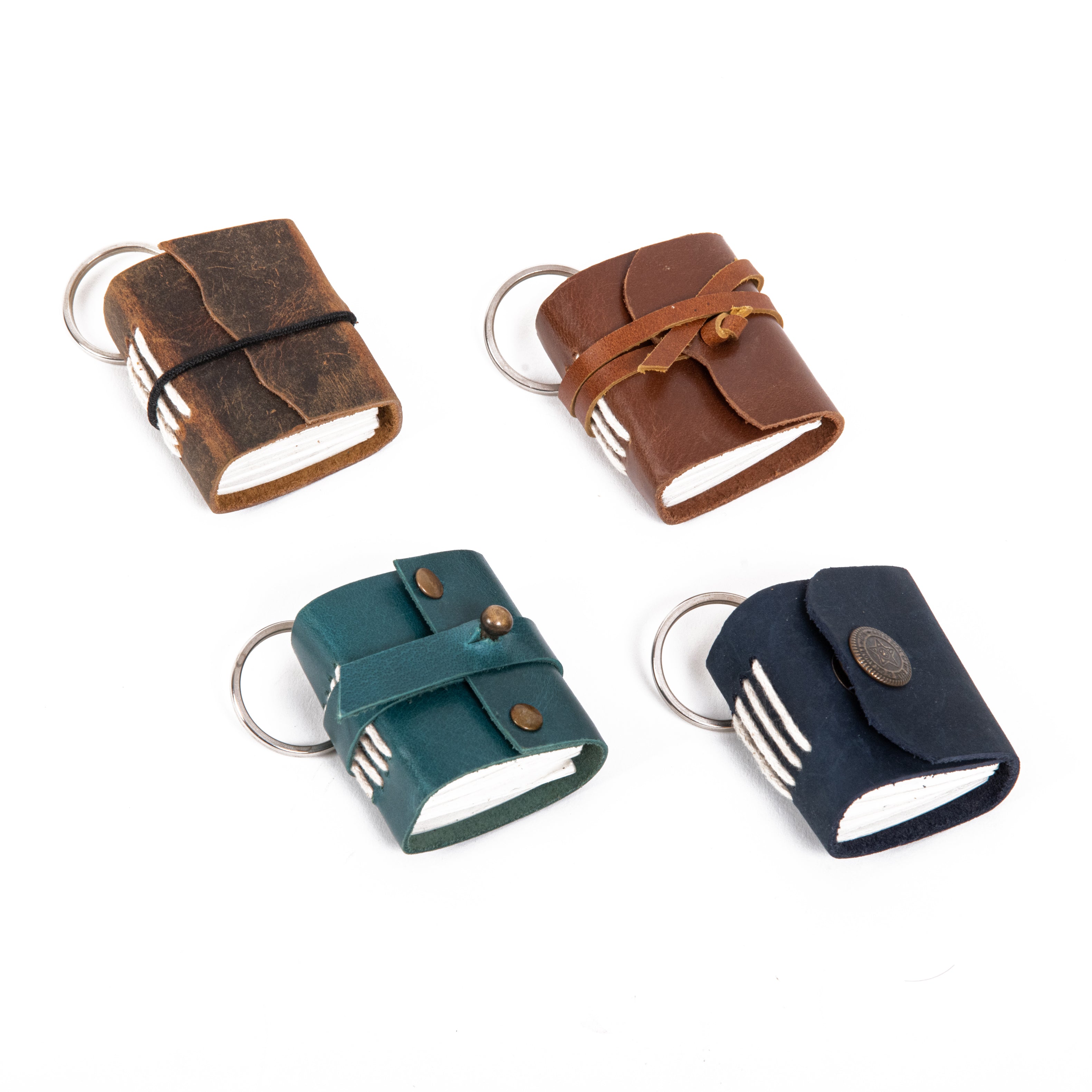 Miniature Journal  Key-ring Crafted with High Quality Leather(1 key-ring)-4