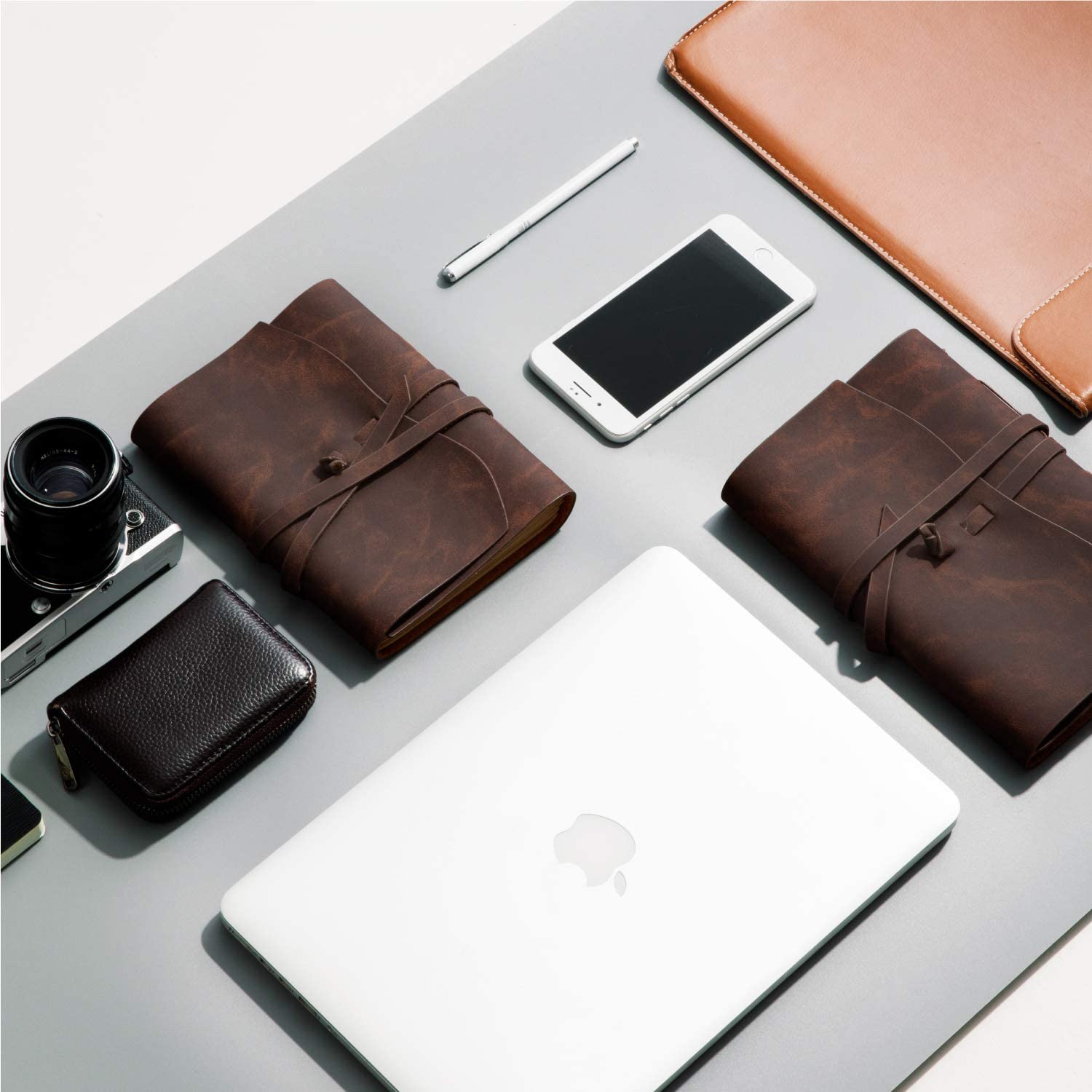 Leather Journal Diary With Ruled Craft Pages-4