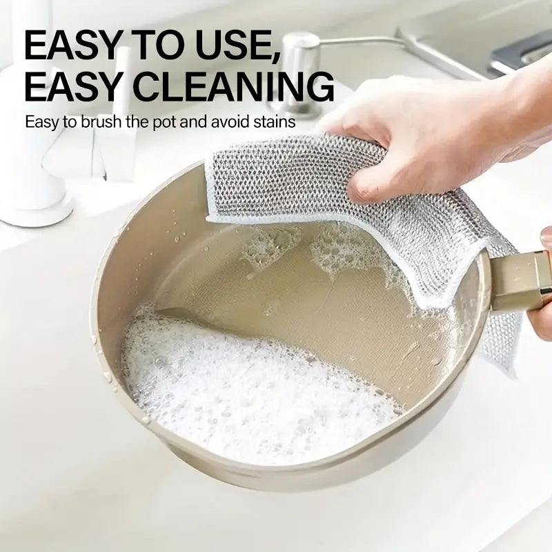 Non-Scratch Wire Dish Washing Cloth Pack Of 5