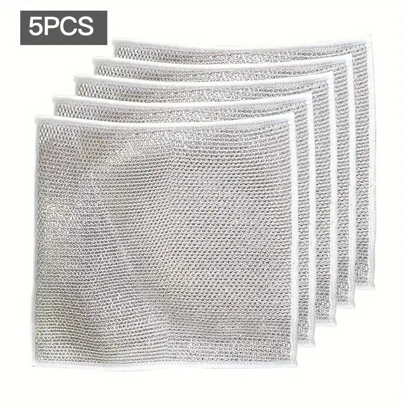 Non-Scratch Wire Dish Washing Cloth Pack Of 5